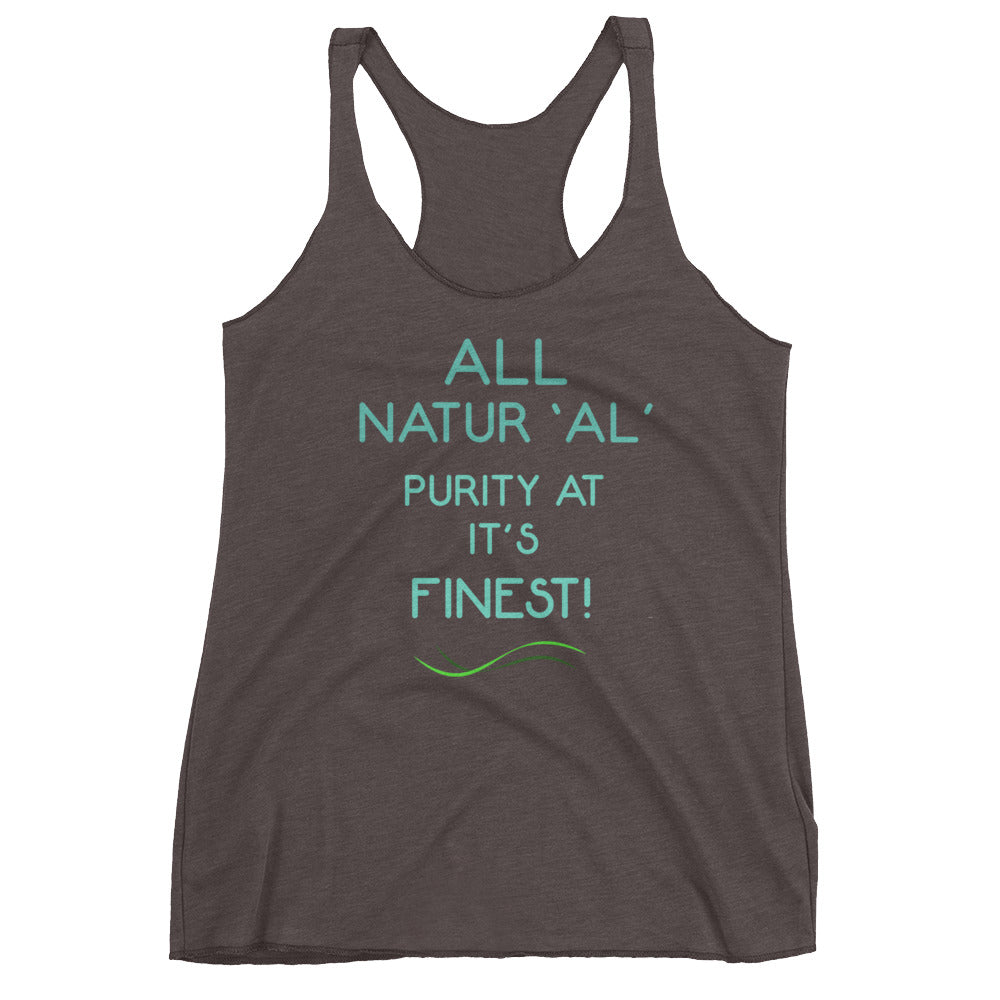 All natural Women's Racerback Tank