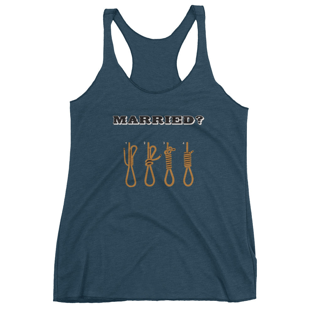 Married? Women's Racerback Tank