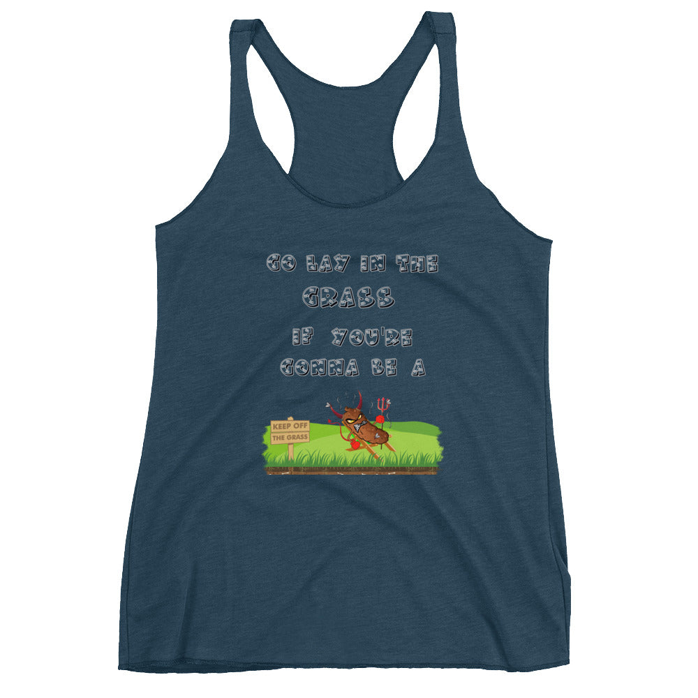Lay in Grass Women's Racerback Tank