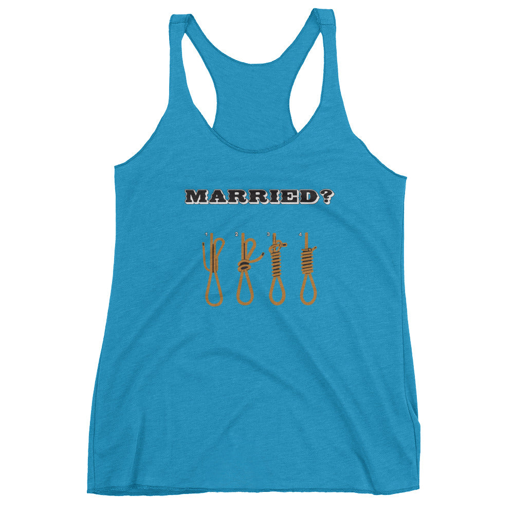 Married? Women's Racerback Tank