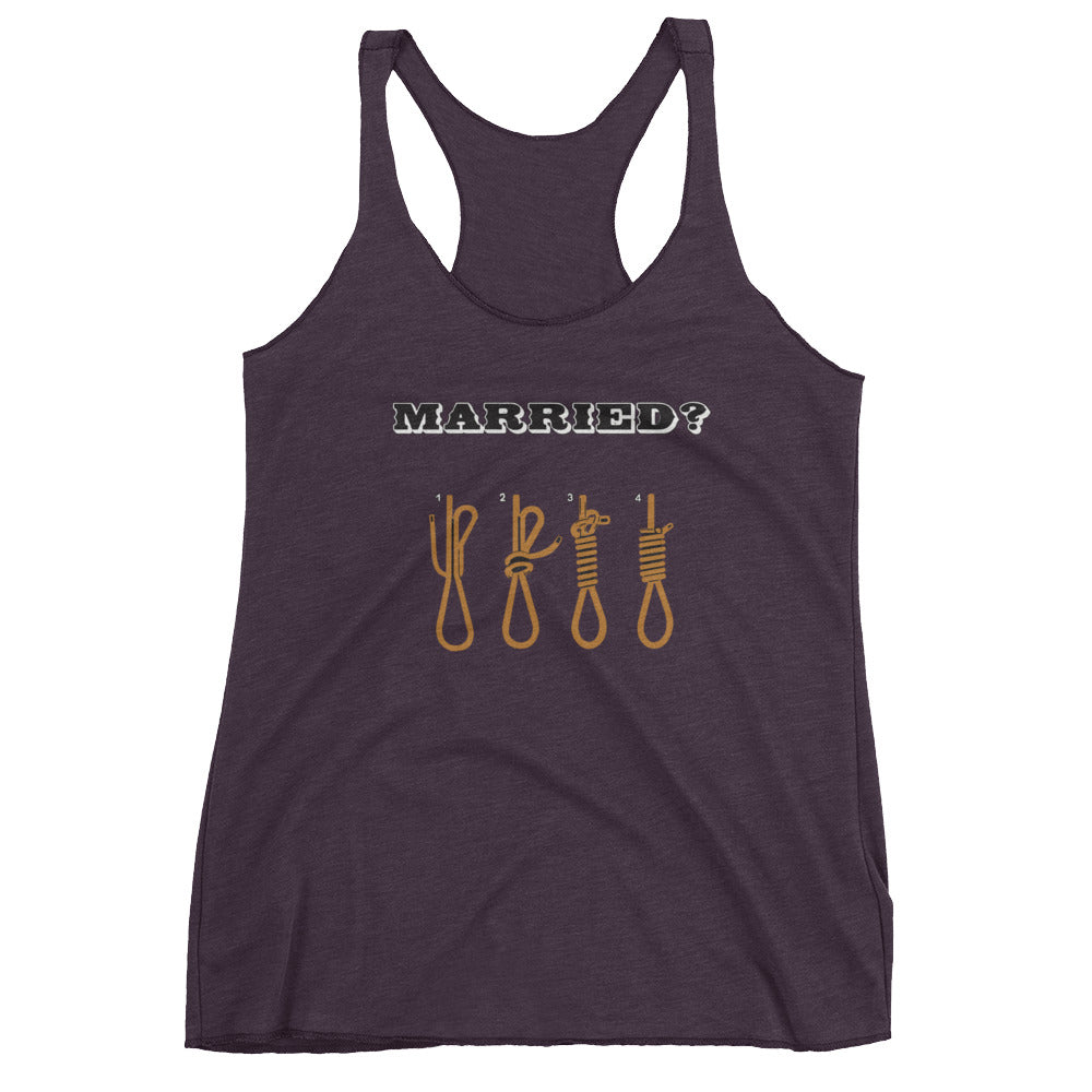 Married? Women's Racerback Tank