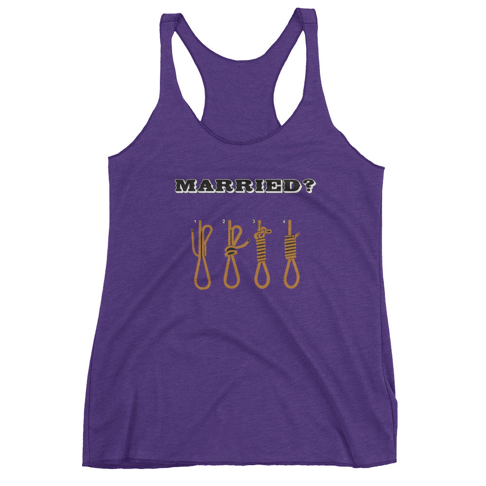 Married? Women's Racerback Tank