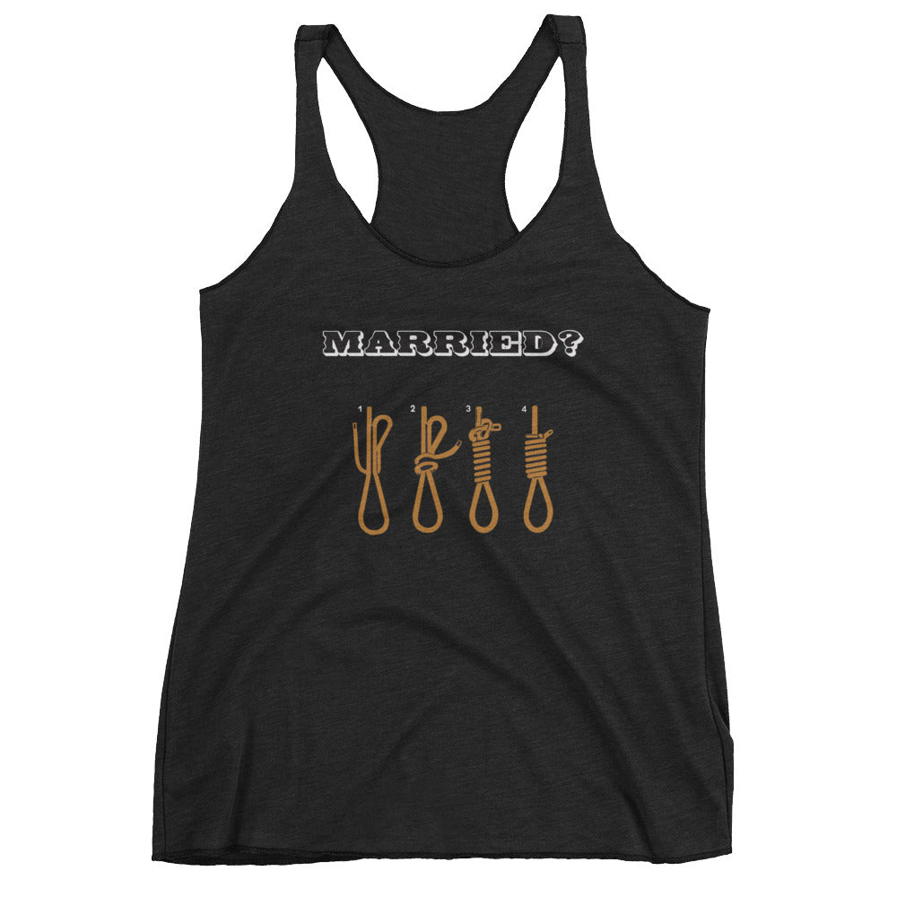 Married? Women's Racerback Tank