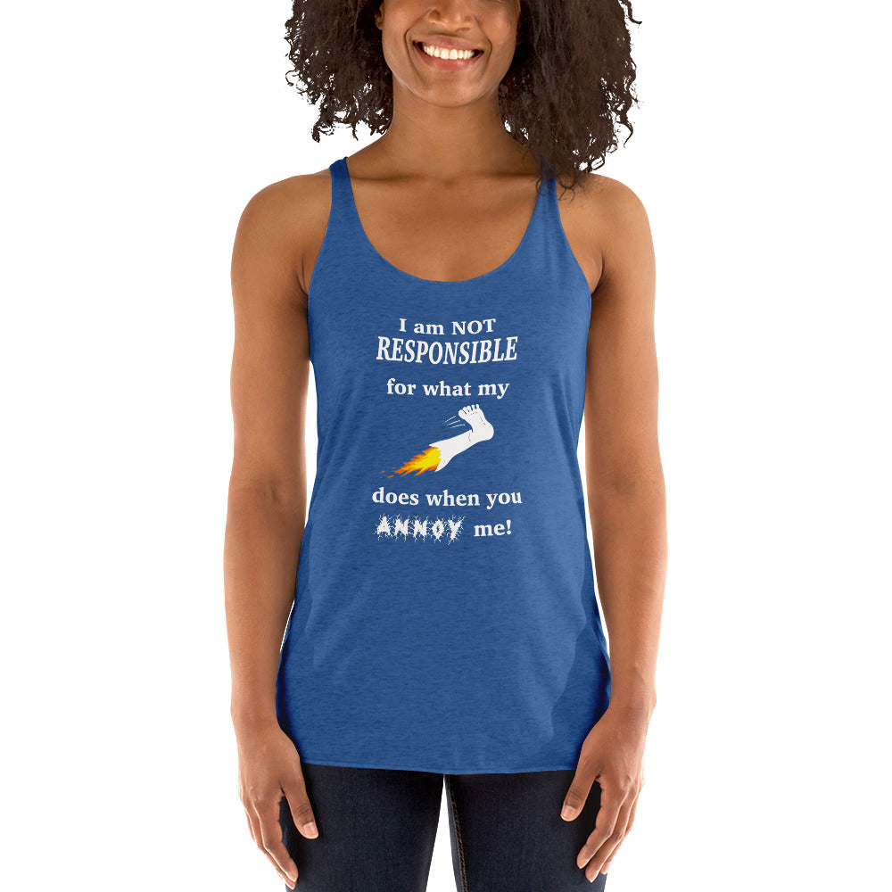 Annoy me Women's Racerback Tank
