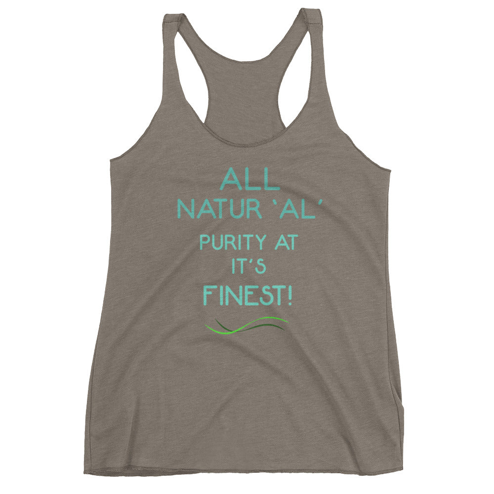 All natural Women's Racerback Tank