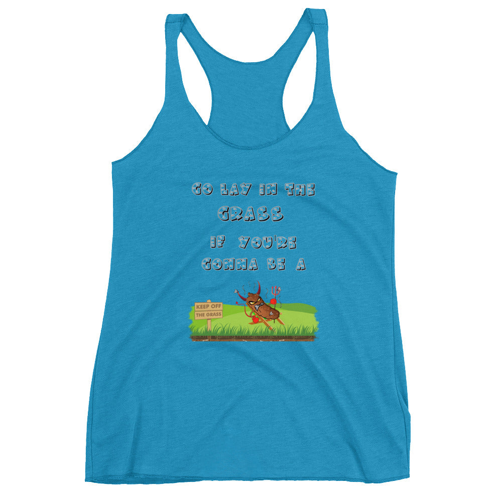 Lay in Grass Women's Racerback Tank