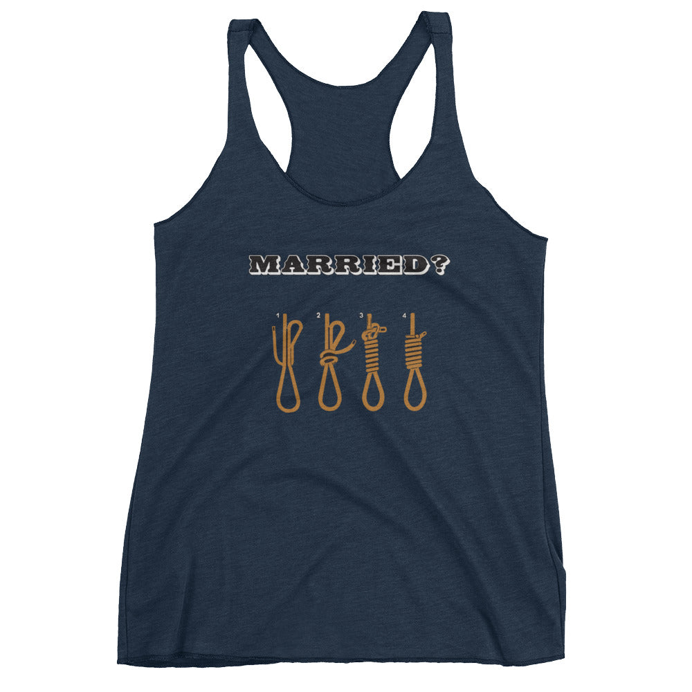 Married? Women's Racerback Tank