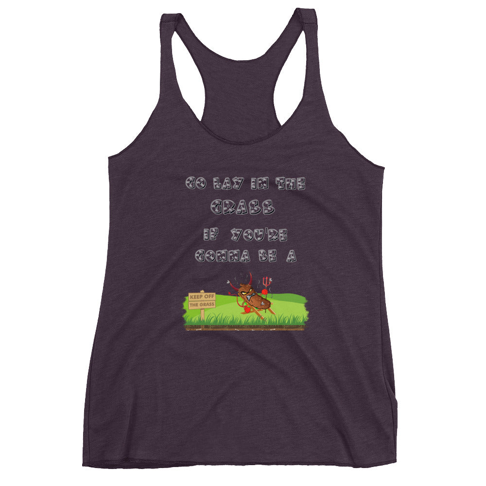 Lay in Grass Women's Racerback Tank