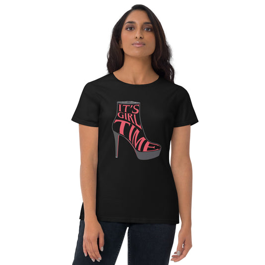 Women's short sleeve t-shirt Girl Time Heel
