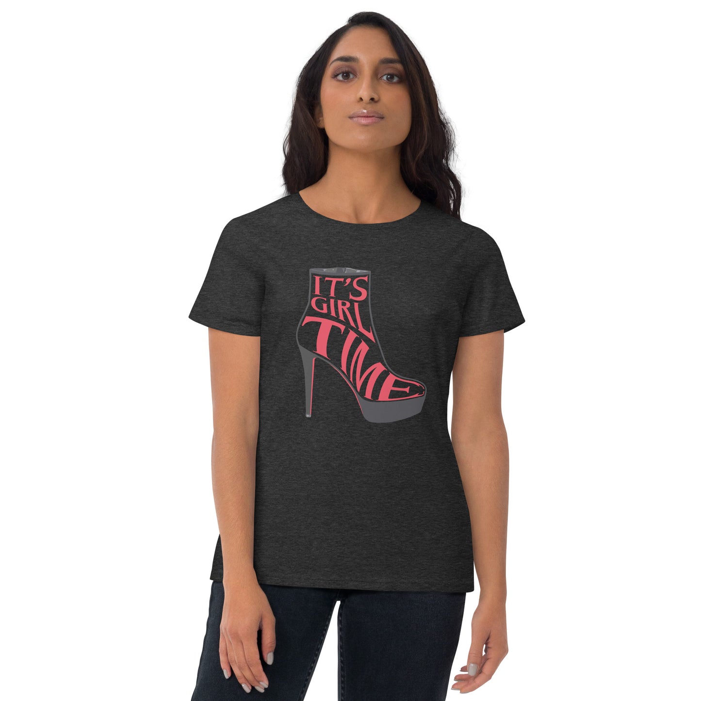 Women's short sleeve t-shirt Girl Time Heel