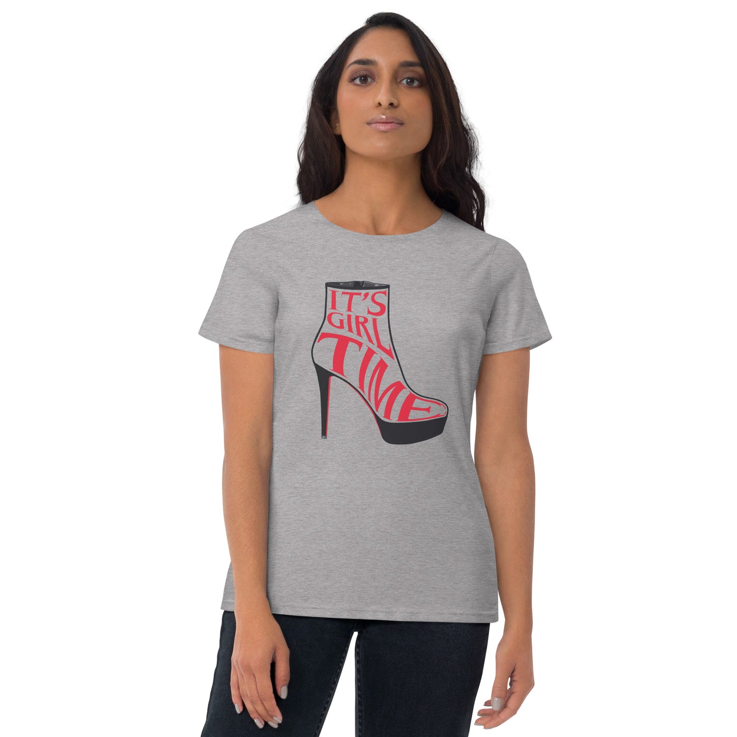 Women's short sleeve t-shirt Girl Time Heel