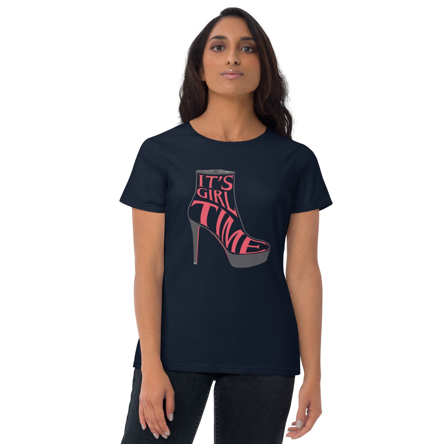 Women's short sleeve t-shirt Girl Time Heel