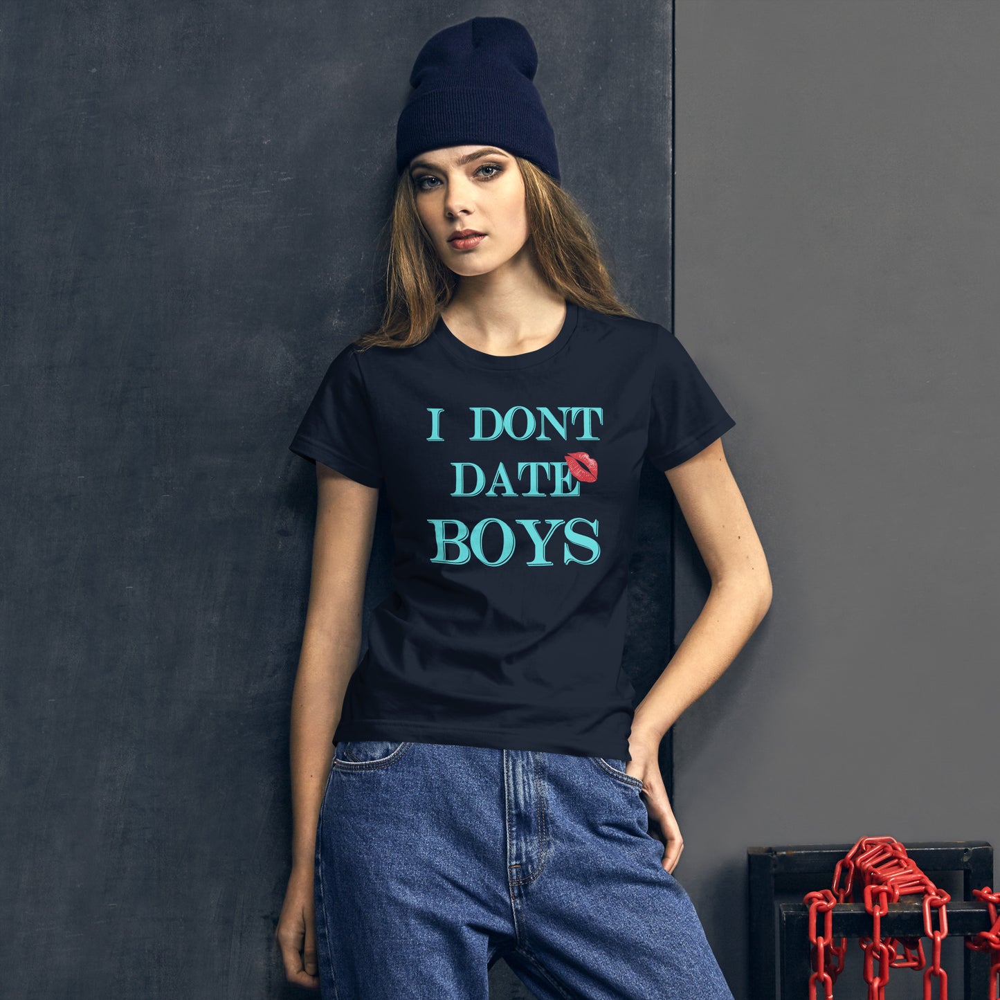 Women's short sleeve t-shirt Don't Date Boys
