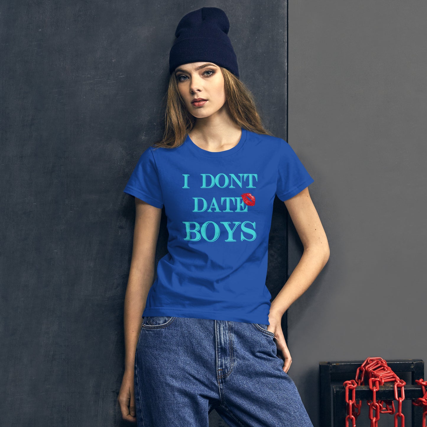 Women's short sleeve t-shirt Don't Date Boys