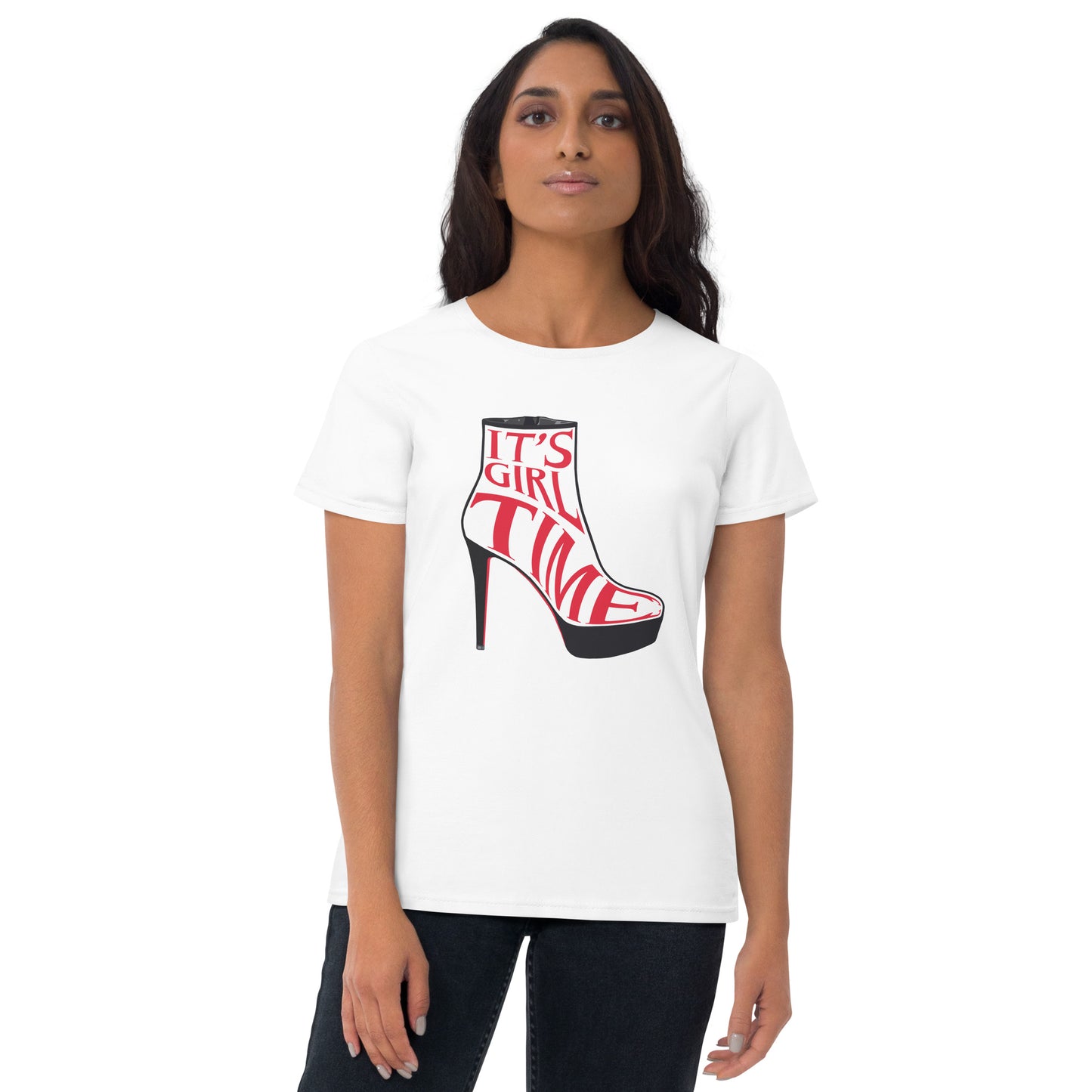 Women's short sleeve t-shirt Girl Time Heel