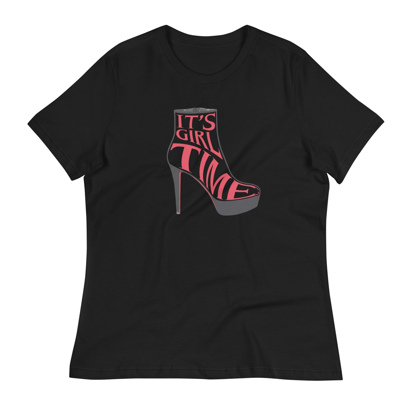 Women's Relaxed T-Shirt Girl Time Heels