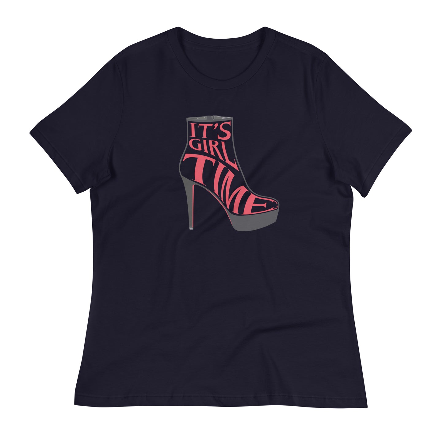 Women's Relaxed T-Shirt Girl Time Heels